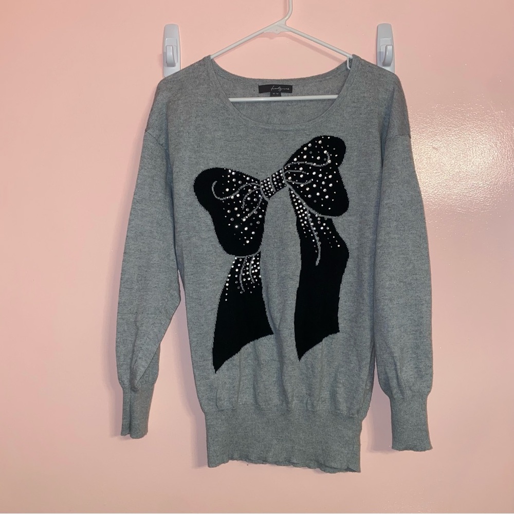 Bow Embellished Sweater